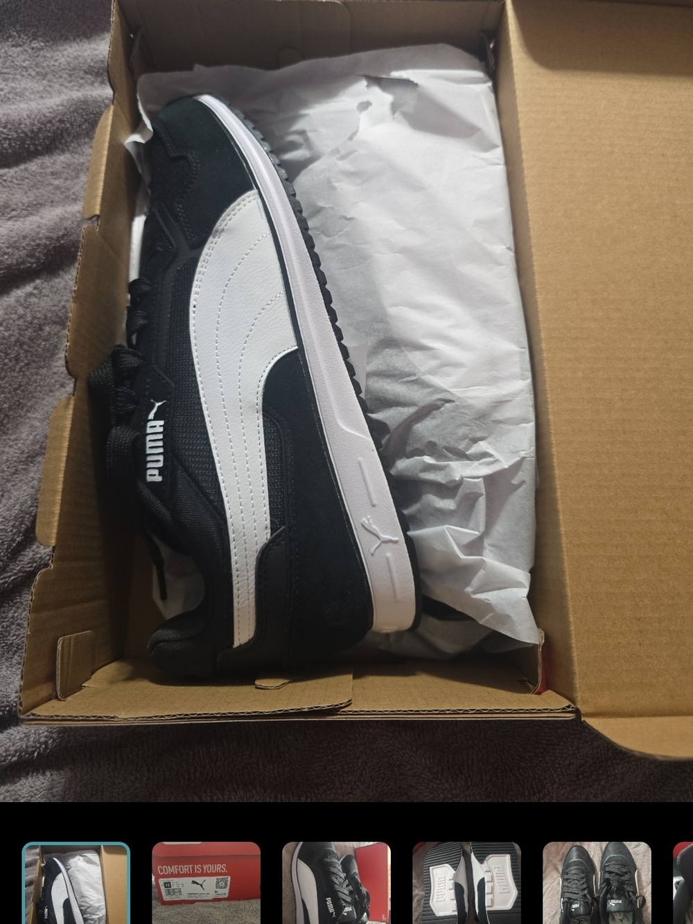 Puma Men’s Black and White Athletic Sneakers